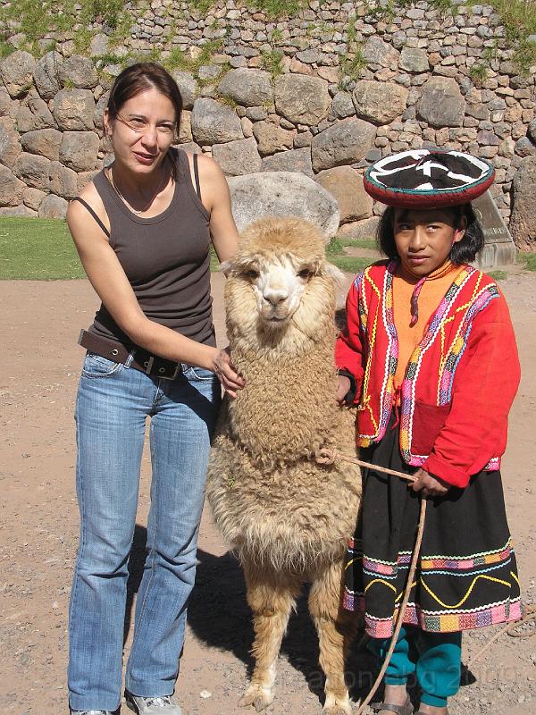 P4190531.JPG - Qui résisterait à la douceur de cet alpaca et de sa ravissante maitresse ?